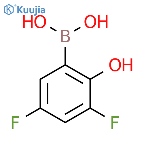 3,5-Difluoro-2-hydroxyphenylboronic acid structure