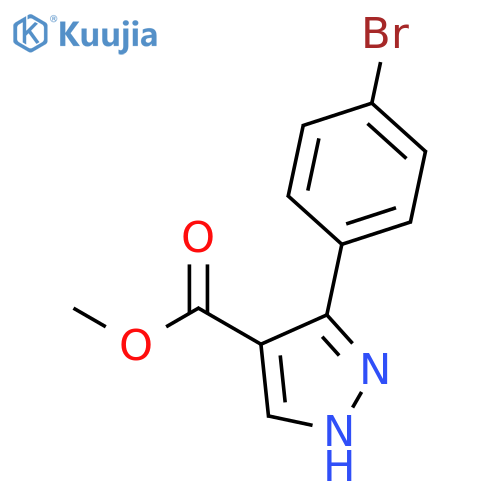 Methyl 3-(4-bromophenyl)pyrazole-4-carboxylate structure