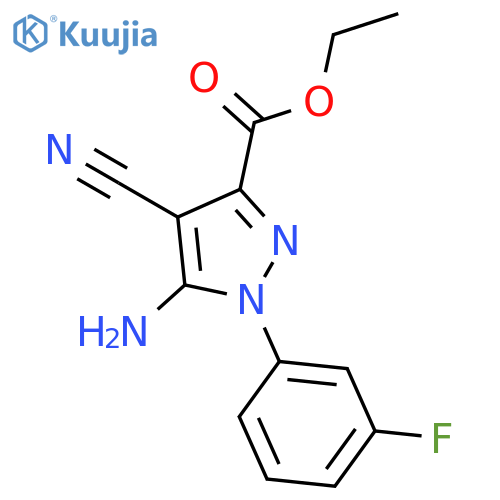 Ethyl 5-Amino-4-cyano-1-(3-fluorophenyl)pyrazole-3-carboxylate structure
