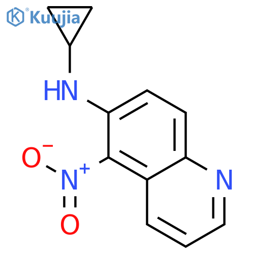 6-(Cyclopropylamino)-5-nitroquinoline structure