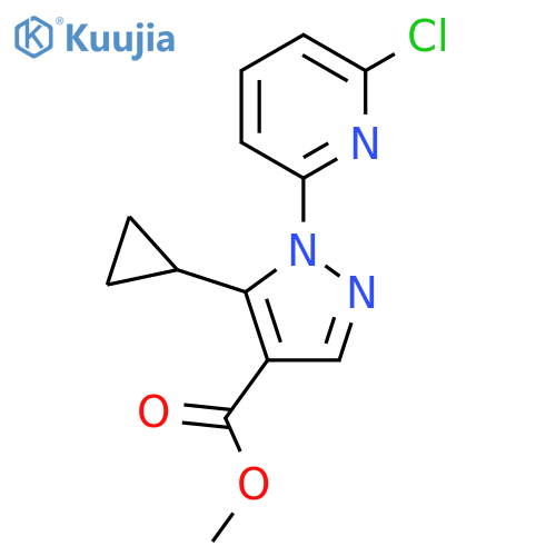 Methyl 1-(6-chloropyridin-2-yl)-5-cyclopropylpyrazole-4-carboxylate structure