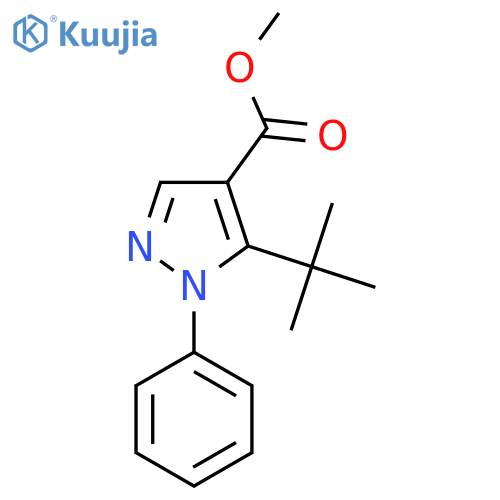 Methyl 5-t-butyl-1-phenyl-1H-pyrazole-4-carboxylate structure