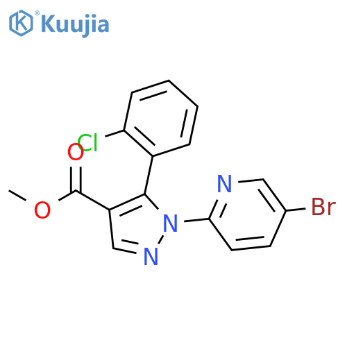 Methyl 1-(5-bromopyridin-2-yl)-5-(2-chlorophenyl)pyrazole-4-carboxylate structure