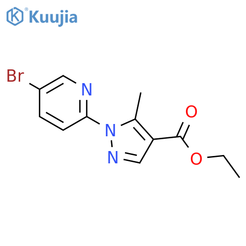 Ethyl 1-(5-bromopyridin-2-yl)-5-methylpyrazole-4-carboxylate structure