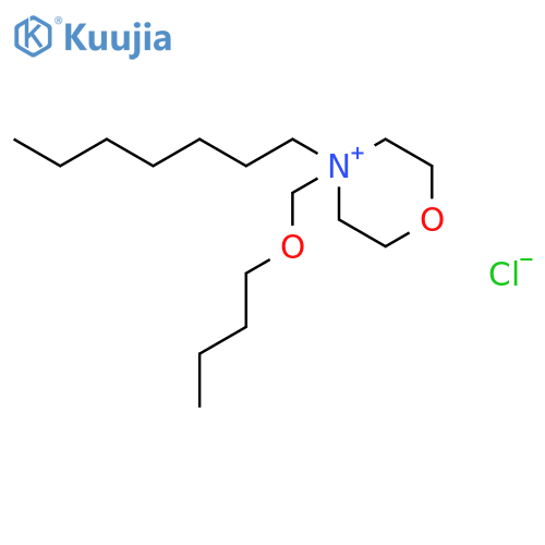 Morpholinium, 4-(butoxymethyl)-4-heptyl-, chloride structure