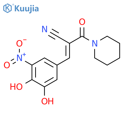 (αE)-α-(3,4-Dihydroxy-5-nitrophenyl)methylene-β-oxo-1-piperidinepropanenitrile structure