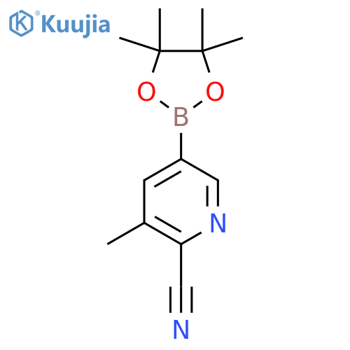 2-Cyano-3-methylpyridine-5-boronic acid, pinacol ester structure