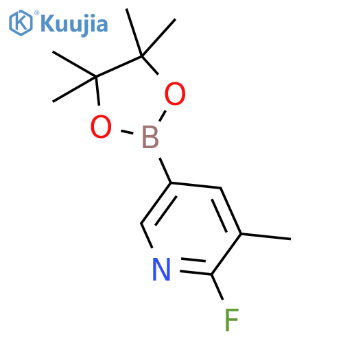 2-fluoro-3-methylpyridine-5-boronic acid pinacol ester structure