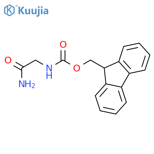 Carbamic acid, (2-amino-2-oxoethyl)-, 9H-fluoren-9-ylmethyl ester structure