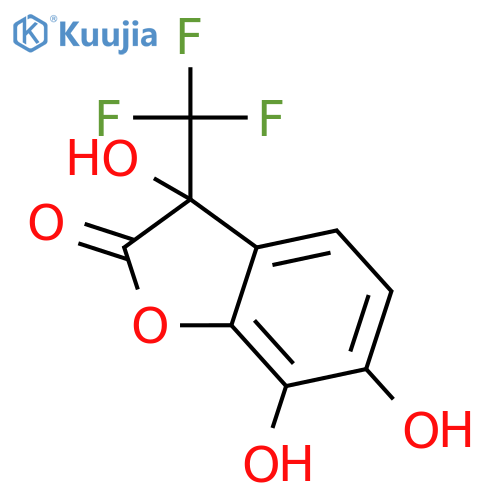 2(3H)-Benzofuranone, 3,6,7-trihydroxy-3-(trifluoromethyl)- structure