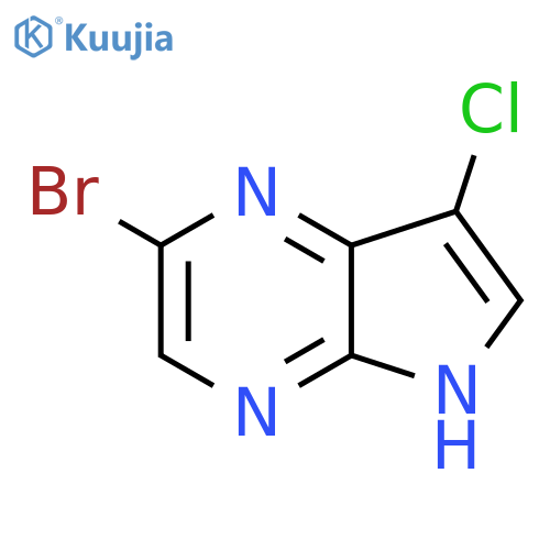 2-Bromo-7-chloro-5H-pyrrolo2,3-bpyrazine structure