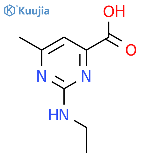 2-(Ethylamino)-6-methylpyrimidine-4-carboxylic acid structure