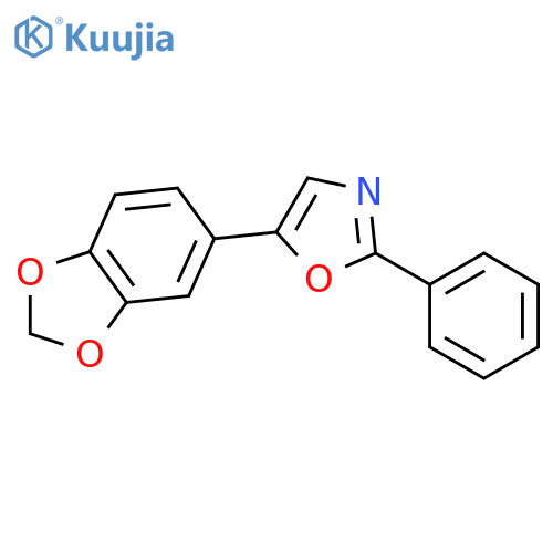 Oxazole,5-(1,3-benzodioxol-5-yl)-2-phenyl- structure