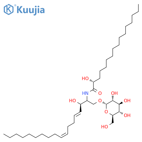 Hexadecanamide,N-[(1S,2R,3E,7Z)-1-[(b-D-glucopyranosyloxy)methyl]-2-hydroxy-3,7-heptadecadien-1-yl]-2-hydroxy-,(2R)- structure