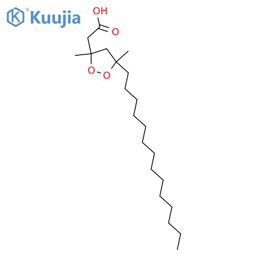 5-Alkyl-3,5-dimethyl-1,2-dioxolane-3-acetic acids; 3,5-Dimethyl-5-tetradecyl-1,2-dioxolane-3-acetic acid structure