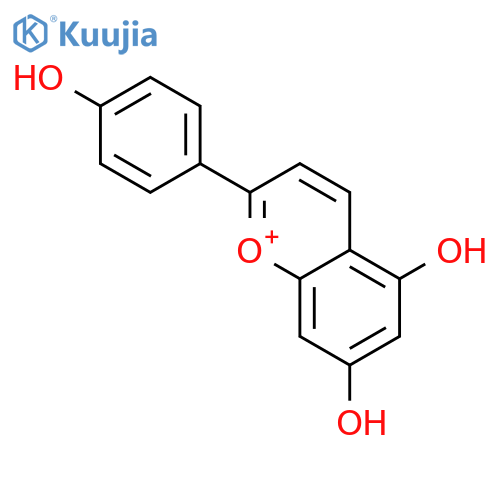 2-(4-Hydroxyphenyl)Chromenylium-5,7-Diol Chloride structure
