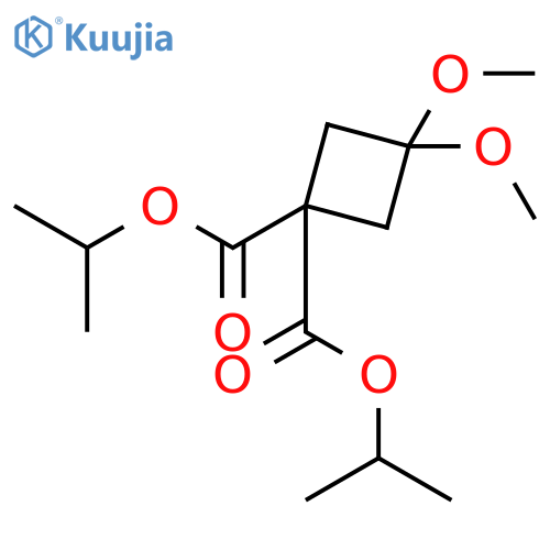 Diisopropyl 3,3-dimethoxycyclobutane-1,1-dicarboxylate structure
