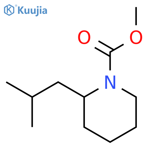 1-PIPERIDINECARBOXYLIC ACID, 2-(2-METHYLPROPYL)-, METHYL ESTER structure