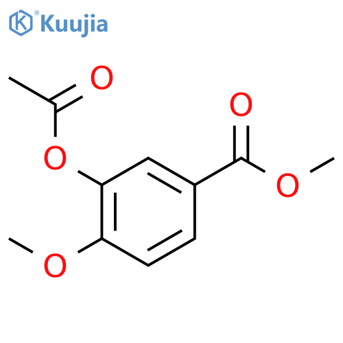 Benzoic acid, 3-(acetyloxy)-4-methoxy-, methyl ester structure