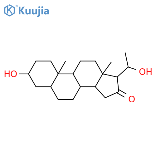 Pregnan-16-one,3,20-dihydroxy-, (3a,5a,20S)- (9CI) structure