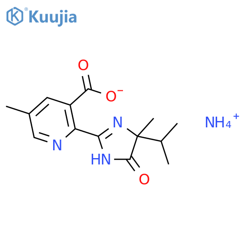 3-Pyridinecarboxylicacid,2-[4,5-dihydro-4-methyl-4-(1-methylethyl)-5-oxo-1H-imidazol-2-yl]-5-methyl-,ammonium salt (1:1) structure