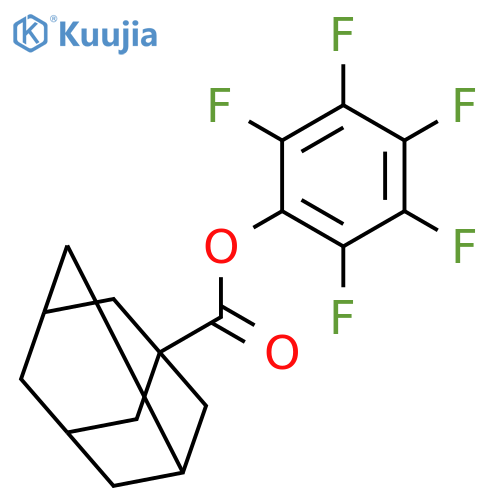 Tricyclo[3.3.1.13,7]decane-1-carboxylic acid, pentafluorophenyl ester structure