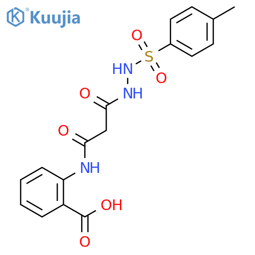 Benzoic acid,2-[[3-[2-[(4-methylphenyl)sulfonyl]hydrazinyl]-1,3-dioxopropyl]amino]- structure