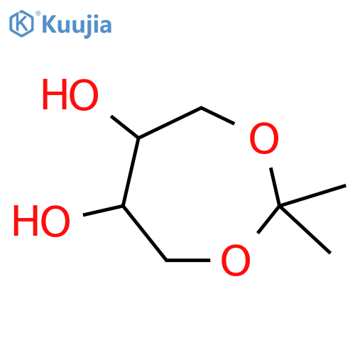 (5R,6R)-2,2-Dimethyl-1,3-dioxepane-5,6-diol structure