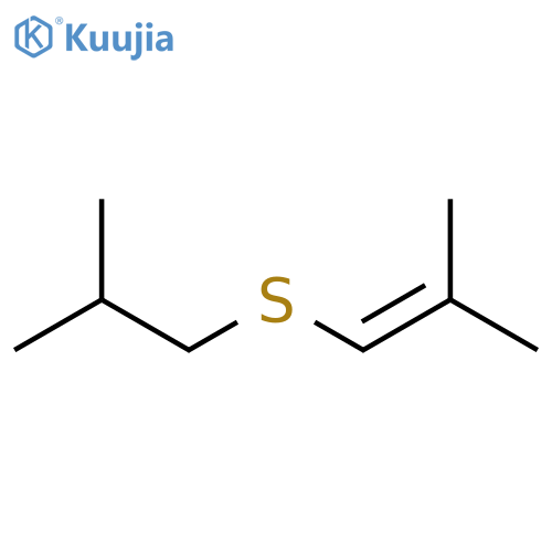 1-Propene, 2-methyl-1-[(2-methylpropyl)thio]- structure