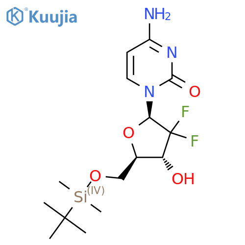 2'-Deoxy-5'-O-(1,1-dimethylethyl)dimethylsilyl-2',2'-difluorocytidine structure