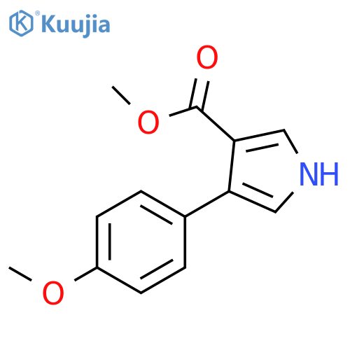 4-(4-Methoxy-phenyl)-1H-pyrrole-3-carboxylic acid methyl ester structure
