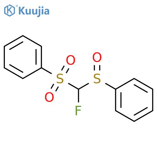 Benzene, [[fluoro(phenylsulfinyl)methyl]sulfonyl]- structure
