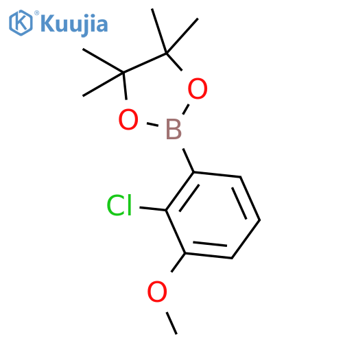 2-(2-chloro-3-methoxyphenyl)-4,4,5,5-tetramethyl-1,3,2-dioxaborolane structure