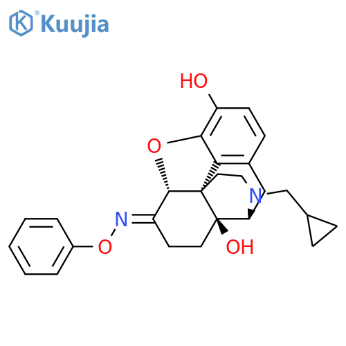 Morphinan-6-one,17-(cyclopropylmethyl)-4,5-epoxy-3,14-dihydroxy-, O-phenyloxime, (5a)- (9CI) structure