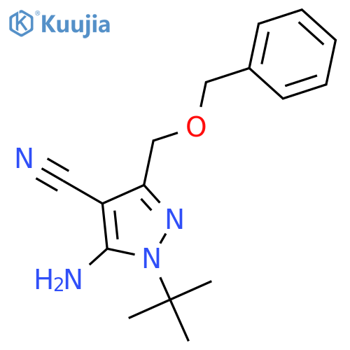 5-Amino-3-((benzyloxy)methyl)-1-(tert-butyl)-1H-pyrazole-4-carbonitrile structure
