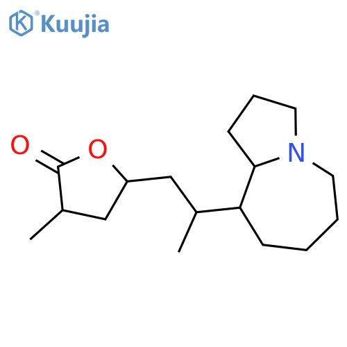 (3R,5S)-3-methyl-5-((R)-2-((9R,9aS)-octahydro-1H-pyrrolo[1,2-a]azepin-9-yl)propyl)dihydrofuran-2(3H)-one structure
