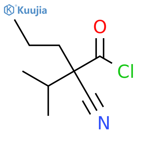 Pentanoyl chloride, 2-cyano-2-(1-methylethyl)-, (+)- structure