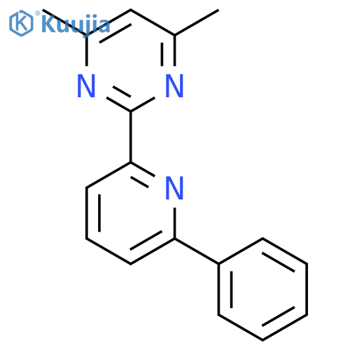 Pyrimidine, 4,6-dimethyl-2-(6-phenyl-2-pyridinyl)- structure