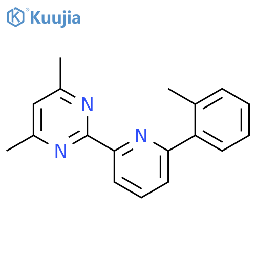 Pyrimidine, 4,6-dimethyl-2-[6-(2-methylphenyl)-2-pyridinyl]- structure