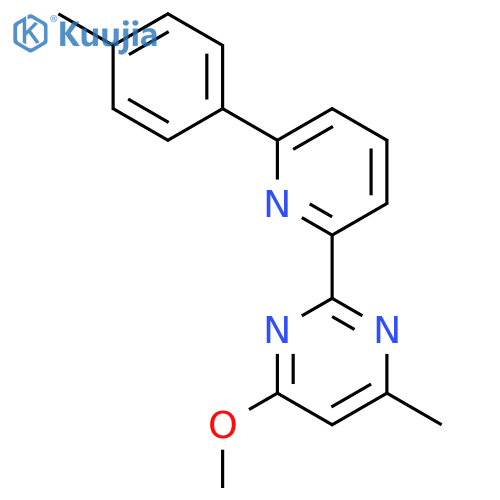 Pyrimidine, 4-methoxy-6-methyl-2-[6-(4-methylphenyl)-2-pyridinyl]- structure