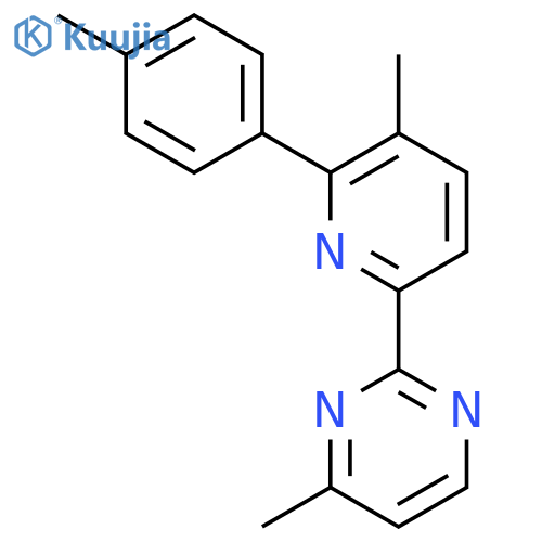 Pyrimidine, 4-methyl-2-[5-methyl-6-(4-methylphenyl)-2-pyridinyl]- structure