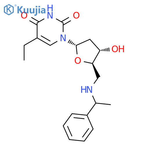 Uridine, 2',5'-dideoxy-5-ethyl-5'-[(1-phenylethyl)amino]-, (S)- structure