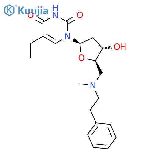 Uridine, 2',5'-dideoxy-5-ethyl-5'-[methyl(2-phenylethyl)amino]- structure
