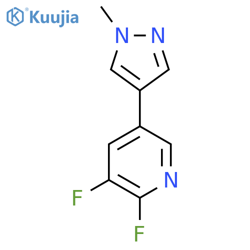 2,3-Difluoro-5-(1-methyl-1H-pyrazol-4-yl)pyridine structure