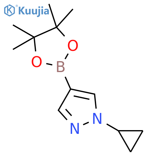 1-cyclopropyl-4-(tetramethyl-1,3,2-dioxaborolan-2-yl)-1H-pyrazole structure