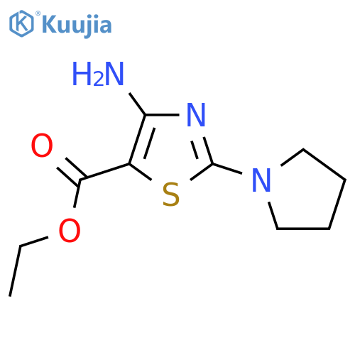 Ethyl 4-amino-2-(pyrrolidin-1-yl)thiazole-5-carboxylate structure