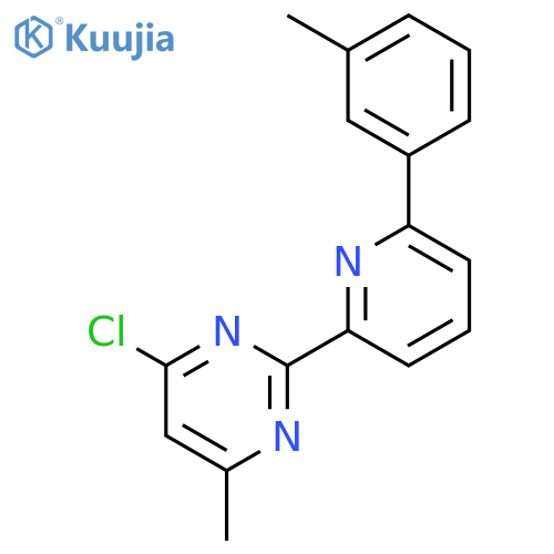 Pyrimidine, 4-chloro-6-methyl-2-[6-(3-methylphenyl)-2-pyridinyl]- structure