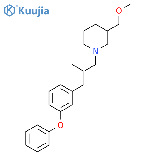 Piperidine, 3-(methoxymethyl)-1-[2-methyl-3-(3-phenoxyphenyl)propyl]- structure