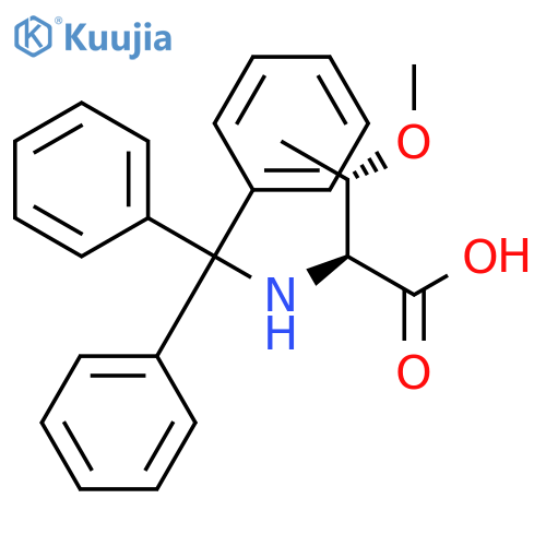 L-Allothreonine, O-methyl-N-(triphenylmethyl)- structure