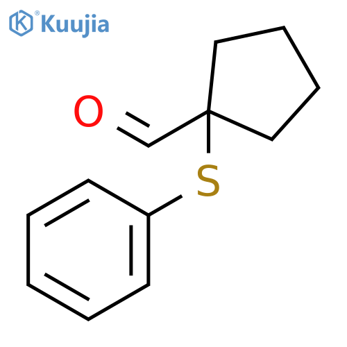Cyclopentanecarboxaldehyde, 1-(phenylthio)- structure